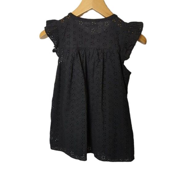Madewell Ruffle Sleeve Bib Top - Picture 3 of 4